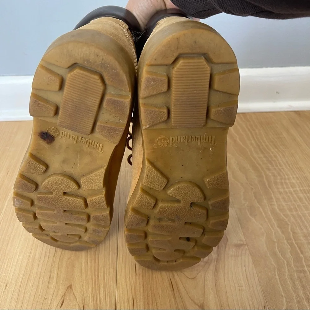 Timberland Kids Tan and Brown Boots Vintage 90’s Leather